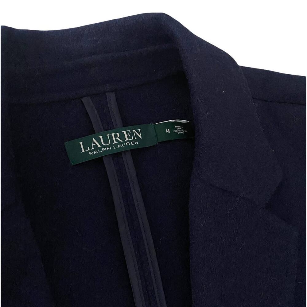 Lauren Ralph Lauren Womens Wool Blend Reefer Coat Blue M Medium - Picture 6 of 10